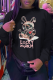 Black Street Cute Patchwork O Neck Tops