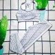 White Sexy Vacation Letter Patchwork Swimwears