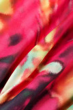 Colour Sexy Print Patchwork Halter Straight Jumpsuits