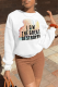 White Casual Daily Print Patchwork O Neck Tops