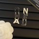 Black Street Simplicity Letter Patchwork Earrings