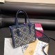 Blue Simplicity Geometric Patchwork Bags