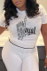White Street Daily Print Skull Patchwork O Neck T-Shirts