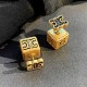 Gold Street Geometric Patchwork Earrings