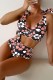 Black Sexy Print Bandage Swimwears (With Paddings)