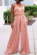 Pink Sexy Casual Print Letter Spaghetti Strap Sleeveless Two Pieces