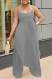 Pink Sexy Casual Solid Backless Asymmetrical Spaghetti Strap Sleeveless Two Pieces