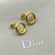 Gold Simplicity Letter Patchwork Earrings
