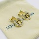 Gold Street Letter Patchwork Rhinestone Earrings