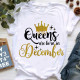 White Black Casual Daily Letter Print Basic O Neck T-Shirts