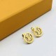 Gold Simplicity Letter Patchwork Earrings