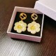 Gold Vintage Letter Patchwork Earrings