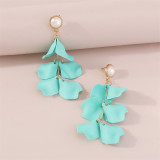 Lake Blue Casual Solid Patchwork Earrings