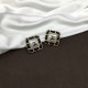 Black Vintage Letter Patchwork Earrings