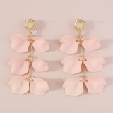Yellow Casual Solid Patchwork Earrings