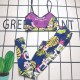 Blue Sexy Print Patchwork Letter Swimwears