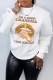 White Street Daily Lips Printed Patchwork O Neck Tops