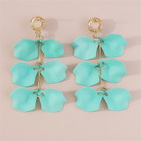 Pink Casual Solid Patchwork Earrings
