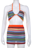 Colour Street Striped Patchwork Halter Two Pieces