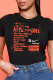 Black Casual Street Print Patchwork O Neck T-Shirts