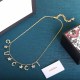 Gold Simplicity Letter Chains Rhinestone Necklaces