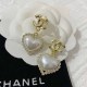 Gold Elegant Geometric Patchwork Rhinestone Earrings