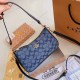 Blue Street Geometric Zipper Bags