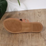Brown Casual Patchwork Solid Color Round Comfortable Shoes