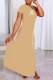 Khaki Casual Print Letter One Shoulder Irregular Dress Dresses