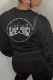 Black Casual Street Print Skull Patchwork Letter O Neck Tops