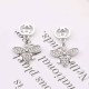 Silver Vintage Geometric Patchwork Rhinestone Earrings