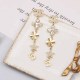 Gold Vintage Geometric Patchwork Rhinestone Earrings