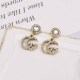 Gold Simplicity Geometric Rhinestone Earrings