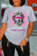 Grey Street Daily Print Patchwork O Neck T-Shirts