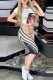 Khaki Casual Elegant Print Letter O Neck Short Sleeve Two Pieces