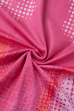 Pink Sexy Casual Print Basic U Neck Vest Dress Dresses