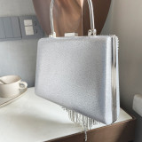 Silver Casual Daily Party Formal Solid Tassel Patchwork Bags