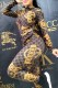 Brown Casual Print Letter Zipper Collar Long Sleeve Two Pieces