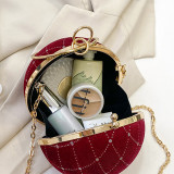 Red Casual Daily Patchwork Chains Rhinestone Bags