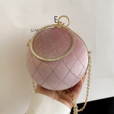 Red Casual Daily Patchwork Chains Rhinestone Bags
