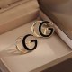 Black Simplicity Letter Patchwork Earrings