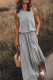 Grey Work Elegant Solid Slit O Neck A Line Dresses