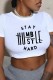 White Casual Print Basic O Neck T-Shirts