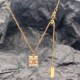 Gold Simplicity Geometric Chains Necklaces