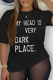 Black Casual Daily Print Patchwork O Neck T-Shirts