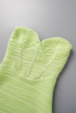 Green Sexy Solid Backless Strapless Sleeveless Dress Dresses