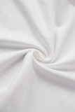 White Sexy Solid Patchwork Halter Tops