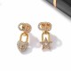Gold Street Geometric Rhinestone Earrings