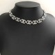 Silver Vintage Celebrities Letter Patchwork Necklaces