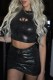 Black Sexy Casual Solid Hollowed Out O Neck Short Sleeve Two Pieces